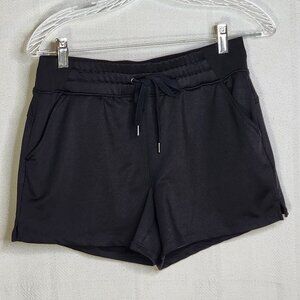 Tek Gear On-the-Go Gear Black Recycled Poly Span Drawstring 2 Pocket Short Sz S